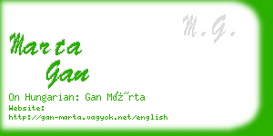marta gan business card